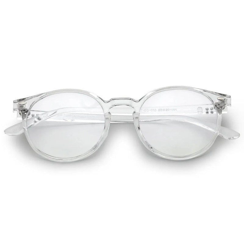 Auralis Transparent Small Full Rim Round Computer Glasses for Men & Women — Hashtag Eyewears