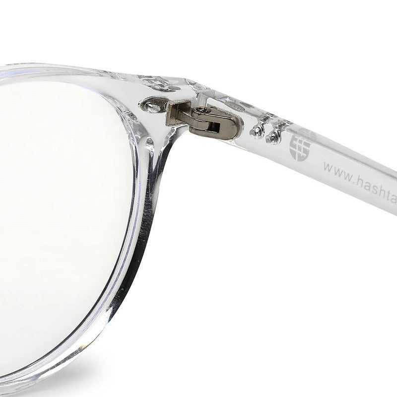 Auralis Transparent Small Full Rim Round Computer Glasses for Men & Women — Hashtag Eyewears