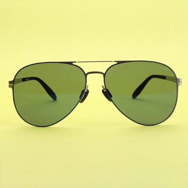 Aurion Grey Medium Full Rim Aviator Sunglasses for Men — Hashtag Eyewears