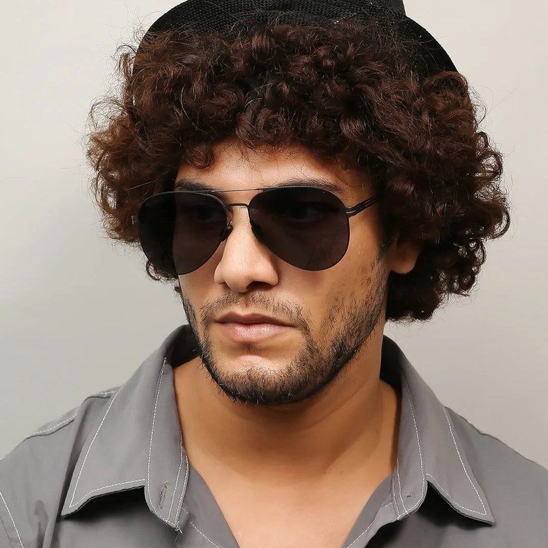 Aurion Grey Medium Full Rim Aviator Sunglasses for Men — Hashtag Eyewears