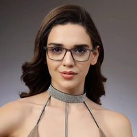Aurora Smoke Medium Full Rim Rectangle Computer Glasses for Men & Women — Hashtag Eyewears