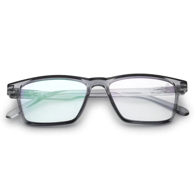 Aurora Smoke Medium Full Rim Rectangle Computer Glasses for Men & Women — Hashtag Eyewears