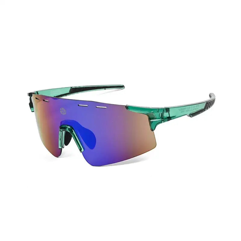 Auryon | Green Large Rim Less Shield Sports Sunglasses for Men & Women [UV-protected]