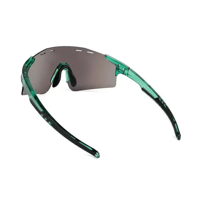Auryon | Green Large Rim Less Shield Sports Sunglasses for Men & Women [UV-protected]
