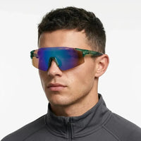 Auryon | Green Large Rim Less Shield Sports Sunglasses for Men & Women [UV-protected]