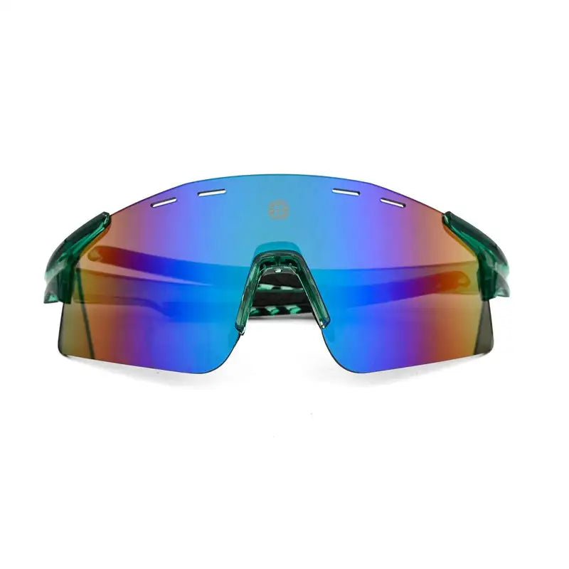 Auryon | Green Large Rim Less Shield Sports Sunglasses for Men & Women [UV-protected]