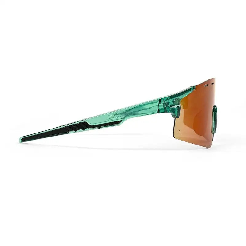 Auryon | Green Large Rim Less Shield Sports Sunglasses for Men & Women [UV-protected]