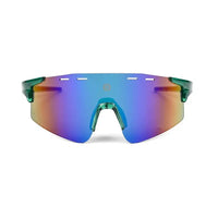 Auryon | Green Large Rim Less Shield Sports Sunglasses for Men & Women [UV-protected]