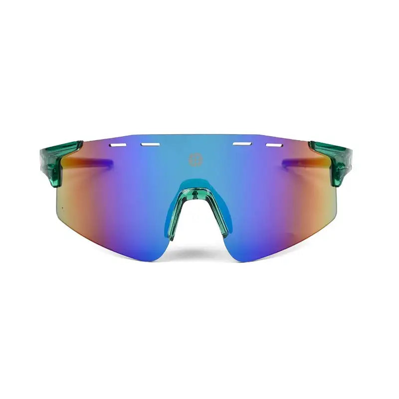 Auryon | Green Large Rim Less Shield Sports Sunglasses for Men & Women [UV-protected]