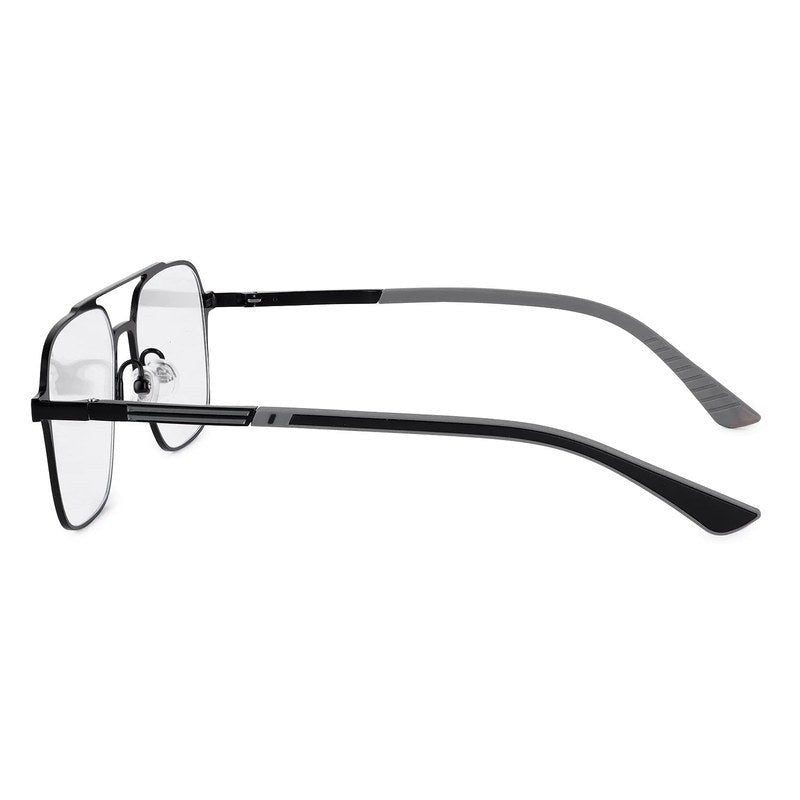 Avelora Black Large Full Rim Rectangle Clip-on for Men & Women — Hashtag Eyewears