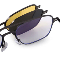 Avelora Grey Large Full Rim Rectangle Clip-on for Men & Women — Hashtag Eyewears