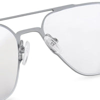 Avelora Silver Large Full Rim Rectangle Clip-on for Men & Women — Hashtag Eyewears