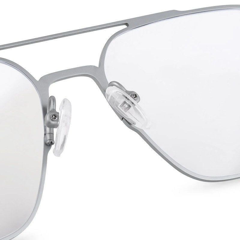 Avelora Silver Large Full Rim Rectangle Clip-on for Men & Women — Hashtag Eyewears