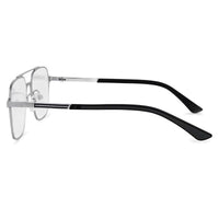 Avelora Silver Large Full Rim Rectangle Clip-on for Men & Women — Hashtag Eyewears