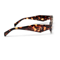 Avita | Brown Texture Transparent Large Full Rim Cateye Sunglasses for Women [UV-protected]