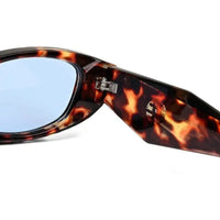 Avita | Brown Texture Transparent Large Full Rim Cateye Sunglasses for Women [UV-protected]