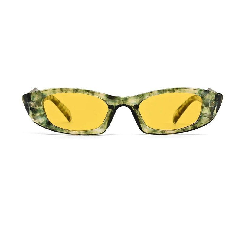 Avita Yellow Large Full Rim Cateye Sunglasses for Women — Hashtag Eyewears