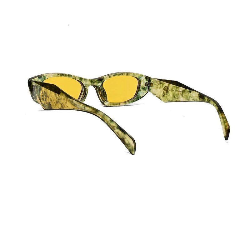 Avita | Yellow Large Full Rim Cateye Sunglasses for Women [UV-protected]