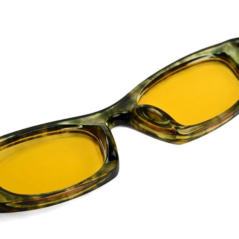 Avita | Yellow Large Full Rim Cateye Sunglasses for Women [UV-protected]