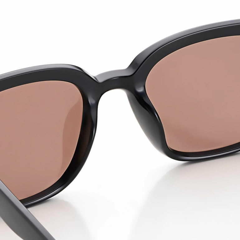 Lumor | Brown Medium Full Rim Square Sunglasses for Women [UV-protected]