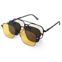 Baelora Black Large Full Rim Rectangle Clip-on for Men & Women — Hashtag Eyewears
