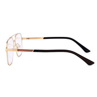 Baelora Golden Large Full Rim Rectangle Clip-on for Men & Women — Hashtag Eyewears