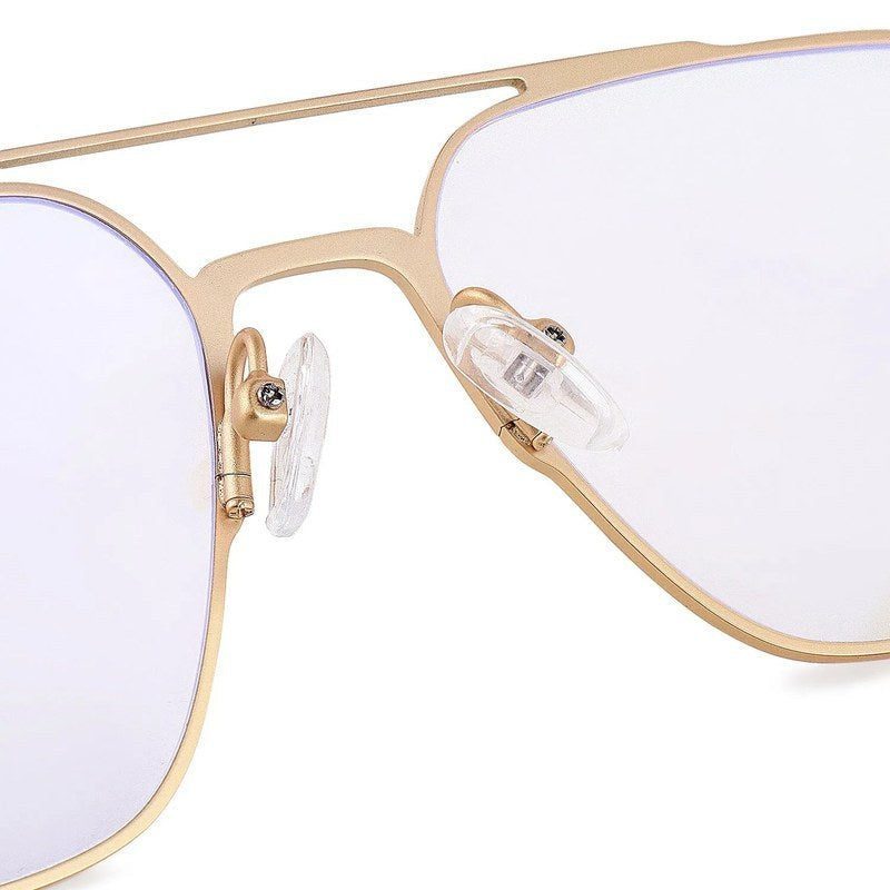 Baelora Golden Large Full Rim Rectangle Clip-on for Men & Women — Hashtag Eyewears