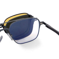 Baelora Grey Large Full Rim Rectangle Clip-on for Men & Women — Hashtag Eyewears