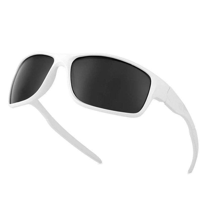 Blazara White Medium Full Rim Sports Sunglasses for Men & Women — Hashtag Eyewears