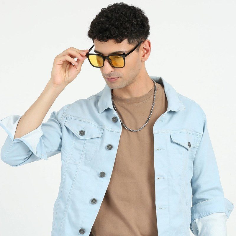 Blaze | Black Medium Full Rim Wayfarer Clip-on for Men & Women [Clip-on]