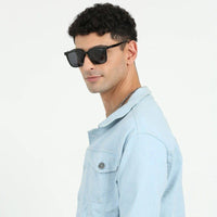 Blaze Black Medium Full Rim Wayfarer Clip-on for Men & Women — Hashtag Eyewears
