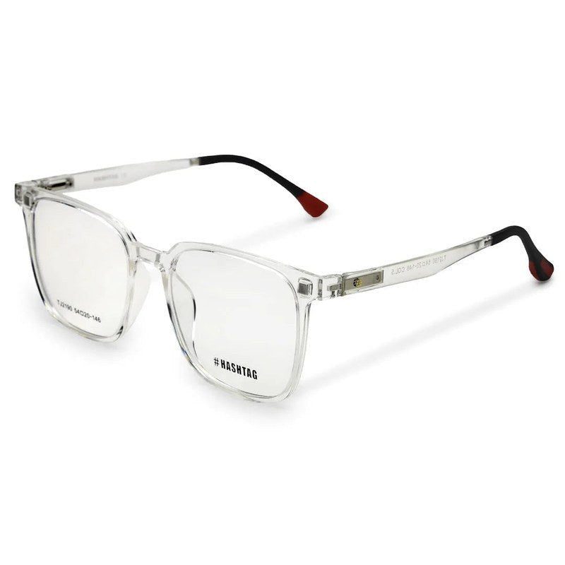 Blaze Transparent Medium Full Rim Wayfarer Clip-on for Men & Women — Hashtag Eyewears