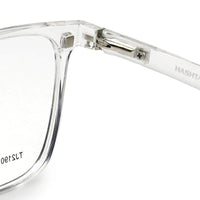 Blaze Transparent Medium Full Rim Wayfarer Clip-on for Men & Women — Hashtag Eyewears