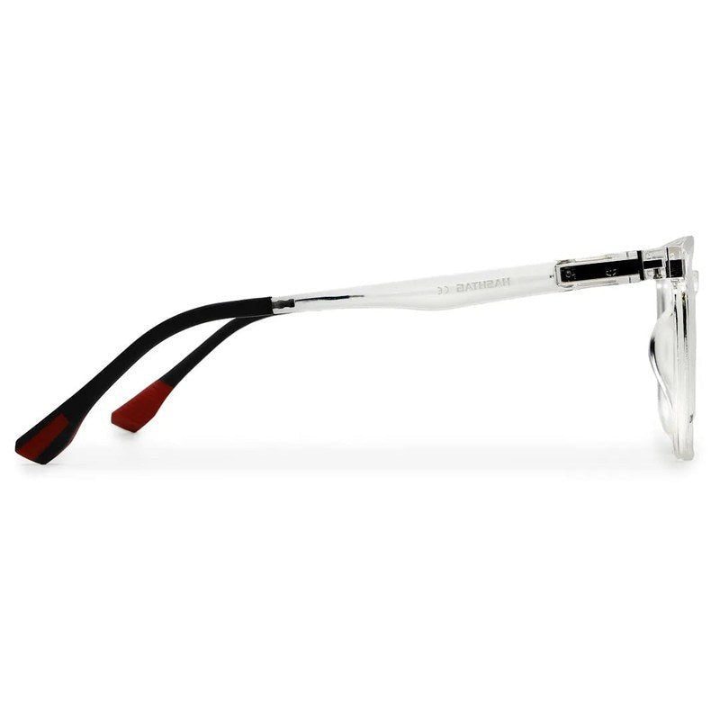 Blaze Transparent Medium Full Rim Wayfarer Clip-on for Men & Women — Hashtag Eyewears