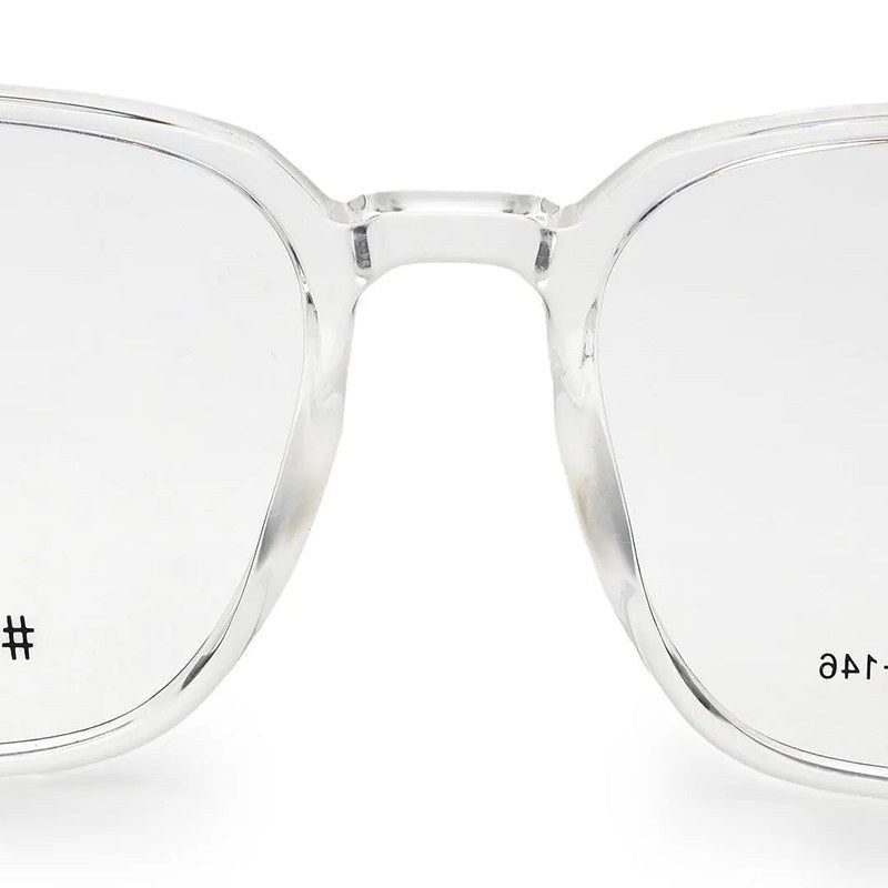 Blaze Transparent Medium Full Rim Wayfarer Clip-on for Men & Women — Hashtag Eyewears