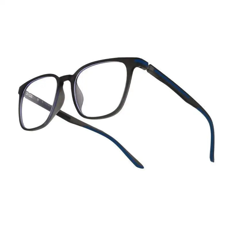 Blokz | Black Medium Full Rim RECTANGLE Computer Glasses for Men & Women [Blue Block]