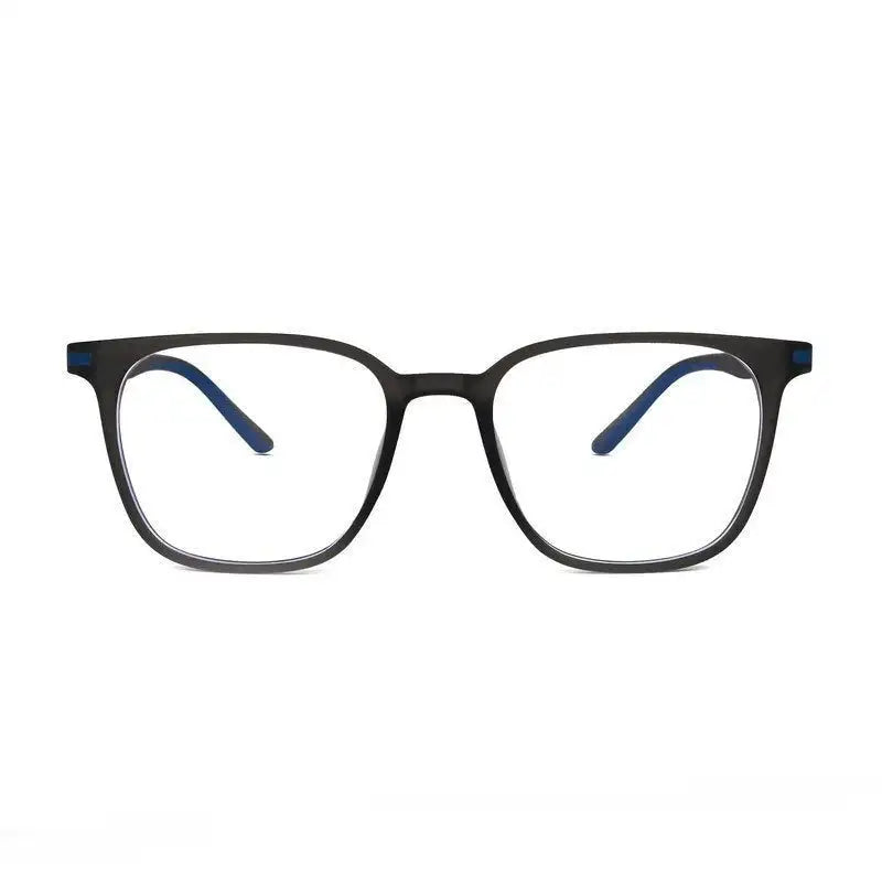 Blokz | Black Medium Full Rim RECTANGLE Computer Glasses for Men & Women [Blue Block]