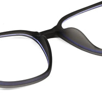 Blokz | Black Medium Full Rim RECTANGLE Computer Glasses for Men & Women [Blue Block]