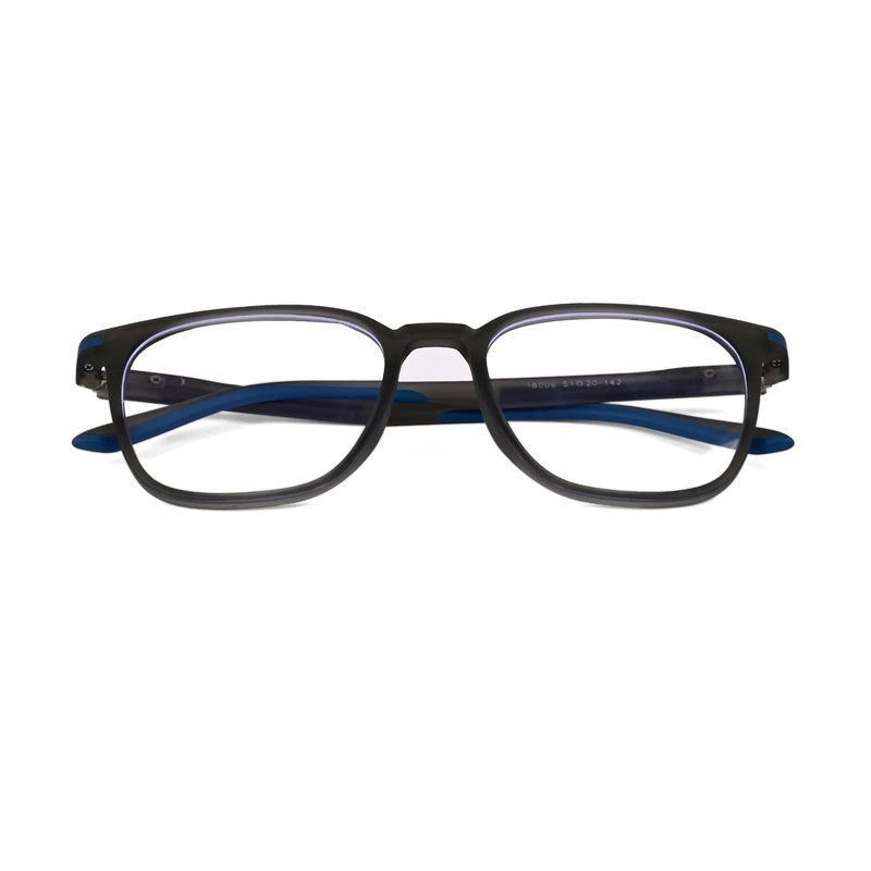 Blokz Black Medium Full Rim RECTANGLE Computer Glasses for Men & Women — Hashtag Eyewears