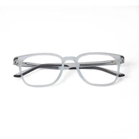 Blokz | Transparent Light Blue & Transparent White Medium Full Rim RECTANGLE Computer Glasses for Men & Women [Blue Block]