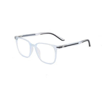 Blokz Transparent Light Blue & Transparent White Medium Full Rim RECTANGLE Computer Glasses for Men & Women — Hashtag Eyewears