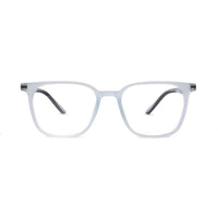 Blokz Transparent Light Blue & Transparent White Medium Full Rim RECTANGLE Computer Glasses for Men & Women — Hashtag Eyewears