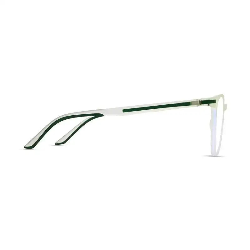 Blokz | Transparent Light Green Medium Full Rim RECTANGLE Computer Glasses for Men & Women [Blue Block]