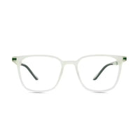 Blokz | Transparent Light Green Medium Full Rim RECTANGLE Computer Glasses for Men & Women [Blue Block]