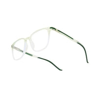 Blokz | Transparent Light Green Medium Full Rim RECTANGLE Computer Glasses for Men & Women [Blue Block]