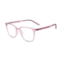 Blokz | Transparent Light Pink Medium Full Rim RECTANGLE Computer Glasses for Men & Women [Blue Block]