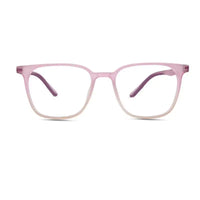Blokz | Transparent Light Pink Medium Full Rim RECTANGLE Computer Glasses for Men & Women [Blue Block]
