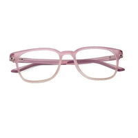 Blokz | Transparent Light Pink Medium Full Rim RECTANGLE Computer Glasses for Men & Women [Blue Block]