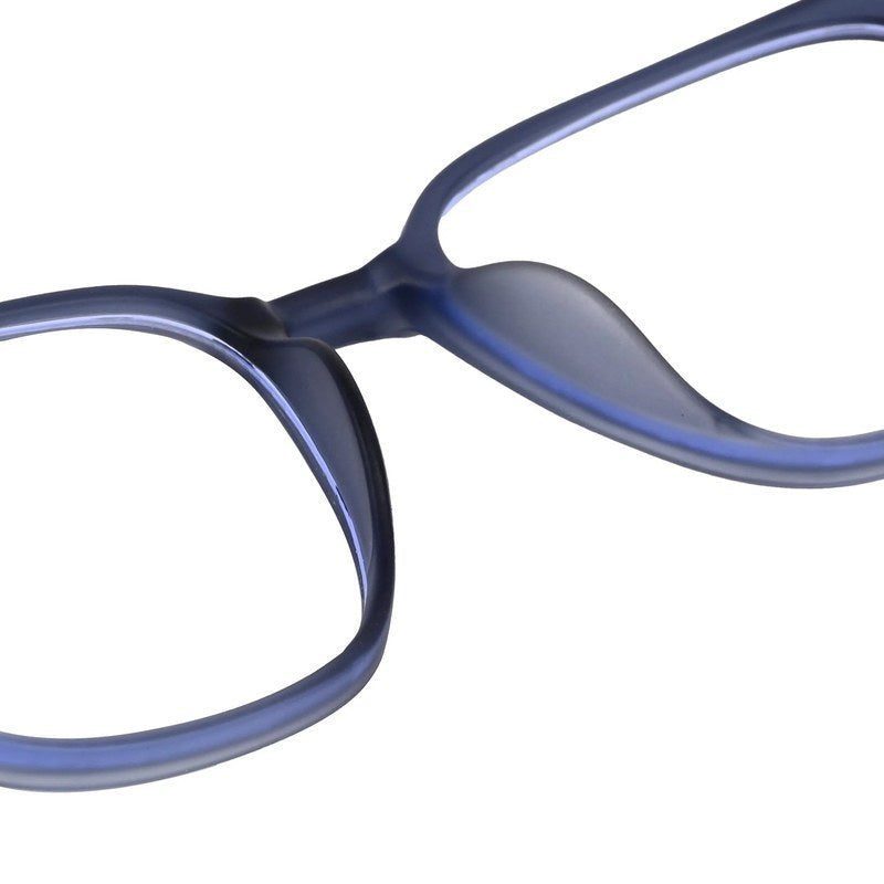 Blokz Transparent Navy Blue Medium Full Rim RECTANGLE Computer Glasses for Men & Women — Hashtag Eyewears