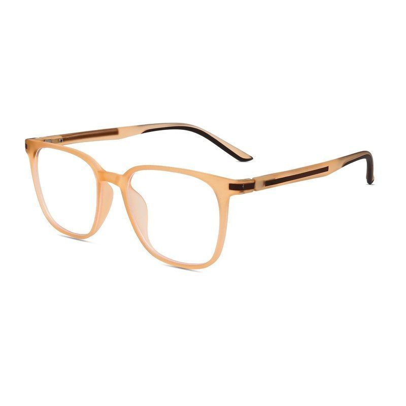 Blokz Transparent Orange Medium Full Rim RECTANGLE Computer Glasses for Men & Women — Hashtag Eyewears